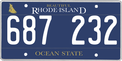 RI license plate 687232