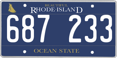 RI license plate 687233
