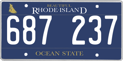 RI license plate 687237