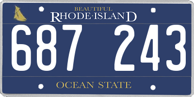 RI license plate 687243