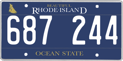 RI license plate 687244