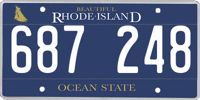RI license plate 687248