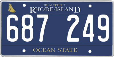 RI license plate 687249