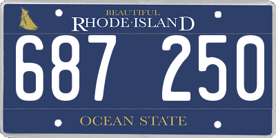 RI license plate 687250