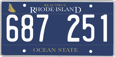 RI license plate 687251