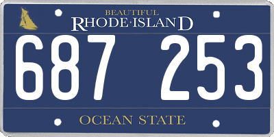 RI license plate 687253