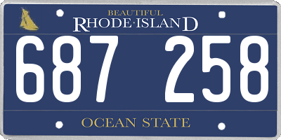 RI license plate 687258