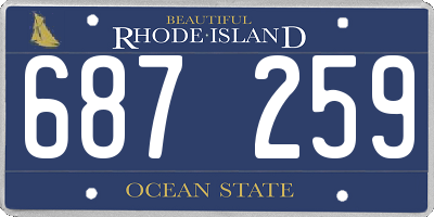 RI license plate 687259