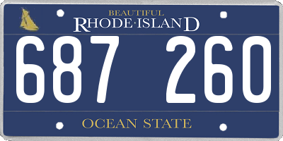 RI license plate 687260