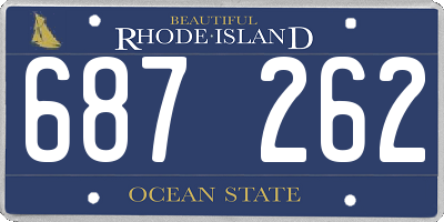 RI license plate 687262