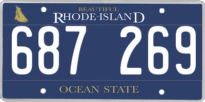 RI license plate 687269