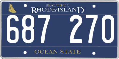 RI license plate 687270