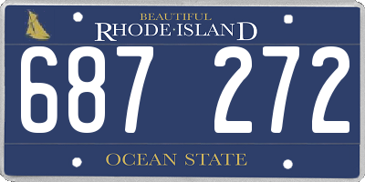 RI license plate 687272