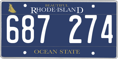 RI license plate 687274