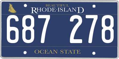 RI license plate 687278