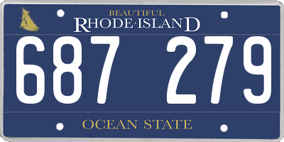 RI license plate 687279
