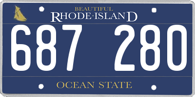 RI license plate 687280