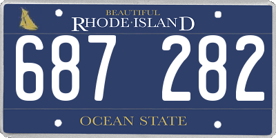 RI license plate 687282