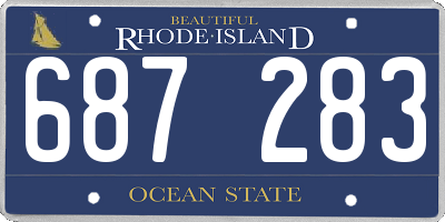 RI license plate 687283