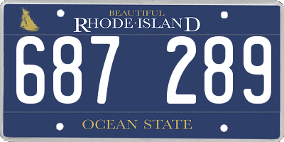 RI license plate 687289