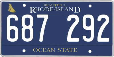 RI license plate 687292