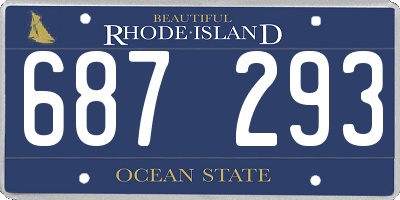 RI license plate 687293