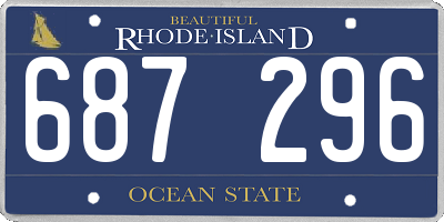RI license plate 687296