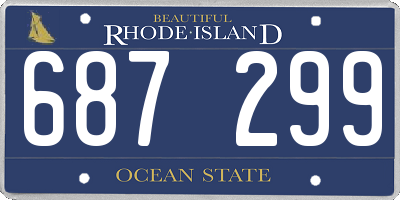 RI license plate 687299