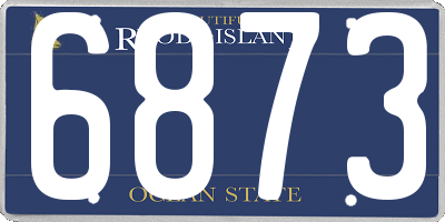 RI license plate 6873
