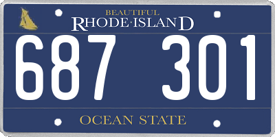 RI license plate 687301