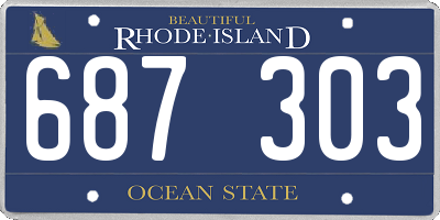 RI license plate 687303