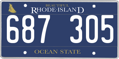 RI license plate 687305