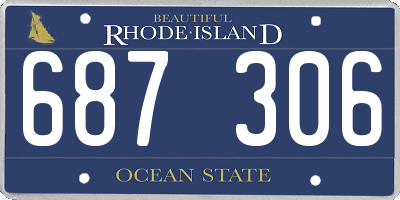 RI license plate 687306