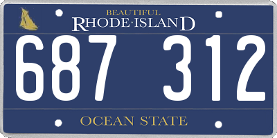 RI license plate 687312