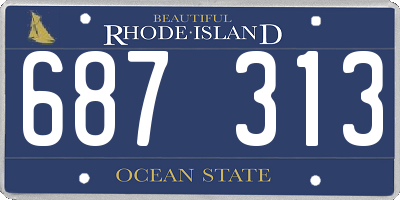 RI license plate 687313