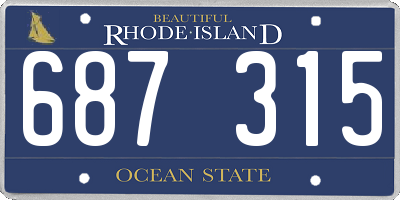RI license plate 687315