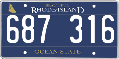 RI license plate 687316