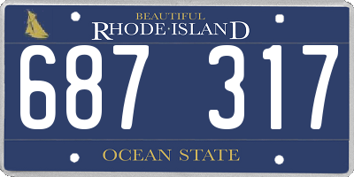RI license plate 687317