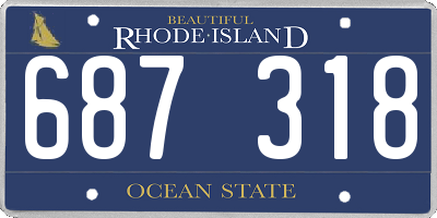 RI license plate 687318