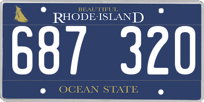 RI license plate 687320