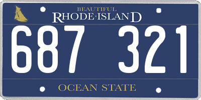 RI license plate 687321