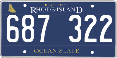 RI license plate 687322