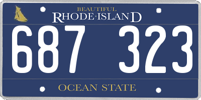 RI license plate 687323