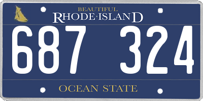 RI license plate 687324