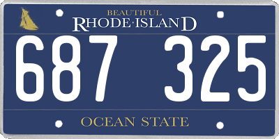 RI license plate 687325