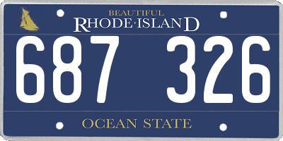 RI license plate 687326