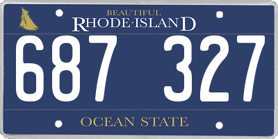 RI license plate 687327
