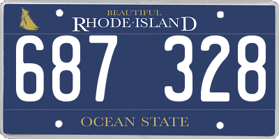 RI license plate 687328