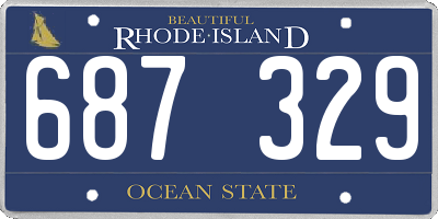 RI license plate 687329