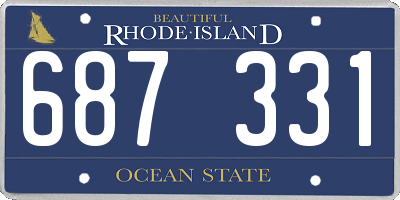 RI license plate 687331